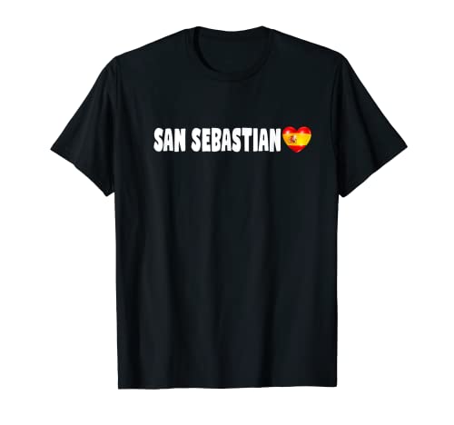 Camiseta de la ciudad de San Sebastian con la bandera de Esp Camiseta