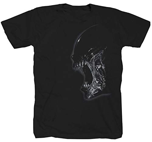 Alien Horror Splatter Science Fiction Sci-fi NASA Halloween Film Dead Black Camiseta, Negro , XL
