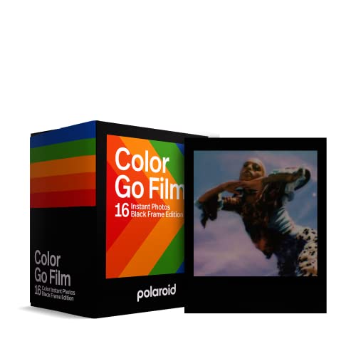 Polaroid Película en color 6211 para llevar, paquete doble, marco negro, 16 películas (el embalaje puede variar)