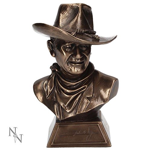 Nemesis Now John Wayne - Figura Decorativa de Busto (18 cm, Resina), Color Bronce