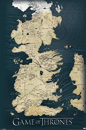 Pyramid P-32664 - Poster con diseño Game Of Thrones Map, 61 x 91.5 cm