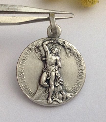 Medalla de San Sebastian de Plata Maciza 925