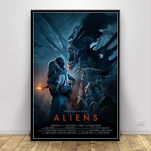 ysldtty Pintura sobre Lienzo Alien Movie Series Classic Horror Film Art Seda Poster Wall Home Decor NF658H Sin Marco 40cmx60cm
