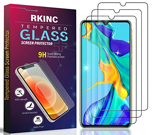 RKINC Protector pantalla [3 Piezas] para Huawei Y6 2019, Y6 Prime 2019, Cristal templado película de vidrio, 9H 0.33 mm [Garantía de por vida][Anti-rasguño][Anti-rotura][Sin burbujas]
