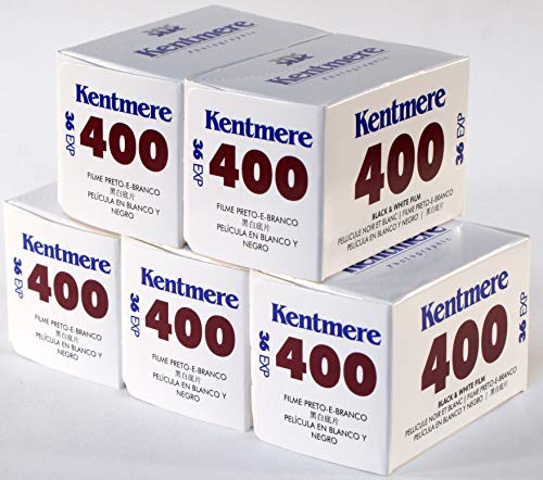 Kentmere 400asa Blanco y Negro de película de 35 mm 36exp Paquete de 5